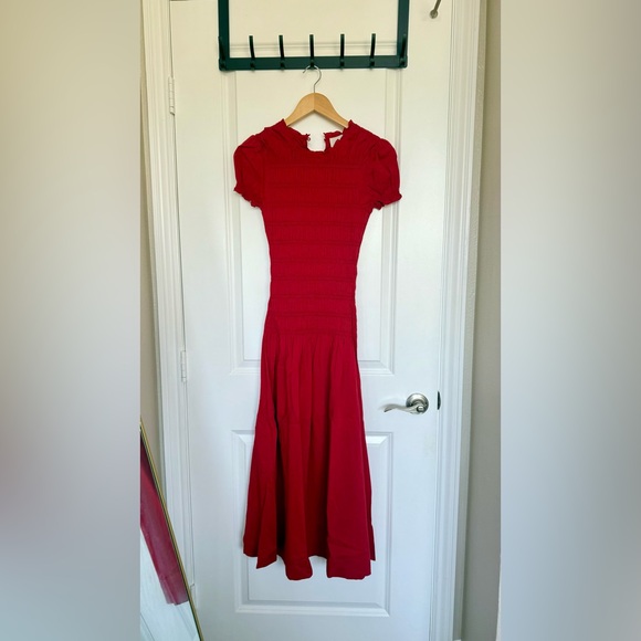Reformation Kiria Dress in Lipstick Red. Brand new without tags,  never worn. - Picture 7 of 16